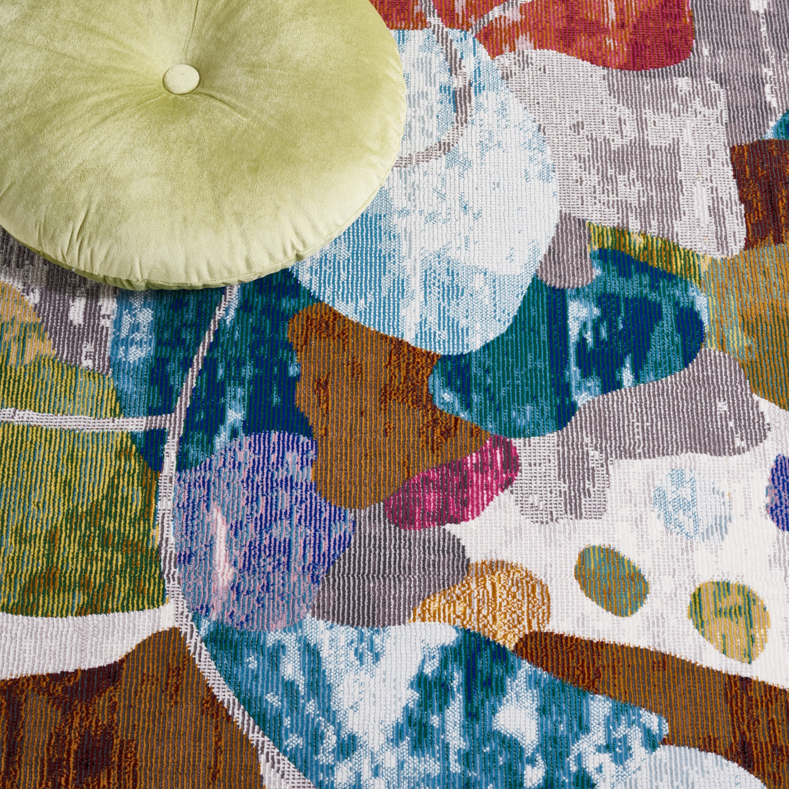 SAFAVIEH Art Studio Jerrie Abstract Area Rug, Ivory/Blue, 3' x 5'