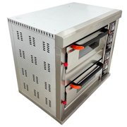 Gas Heating Commercial Movable Double-decker Pizza Electric Oven Independent Temperature Control 220V