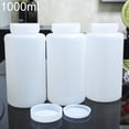 thumbnail image 2 of Opvise 1000ml Plastic Storage Bottle for Chemical Liquid Vial Reagent Lab Supply Empty White, 2 of 5
