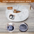 thumbnail image 4 of Cat Tunnel ZVBEK con cama para gatos de interior, color gris, 4 of 7