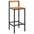 thumbnail image 2 of vidaXL 5 Piece Garden Bar Set Black Poly Rattan&Solid Wood Acacia, 2 of 4