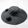 thumbnail image 5 of YAYUBA USB Charging Detachable Solar Charging Fan Embedded Large Brimmed Hat Summer Outdoor Sun Hat Men's Hiking And Fishing Hat, 5 of 7