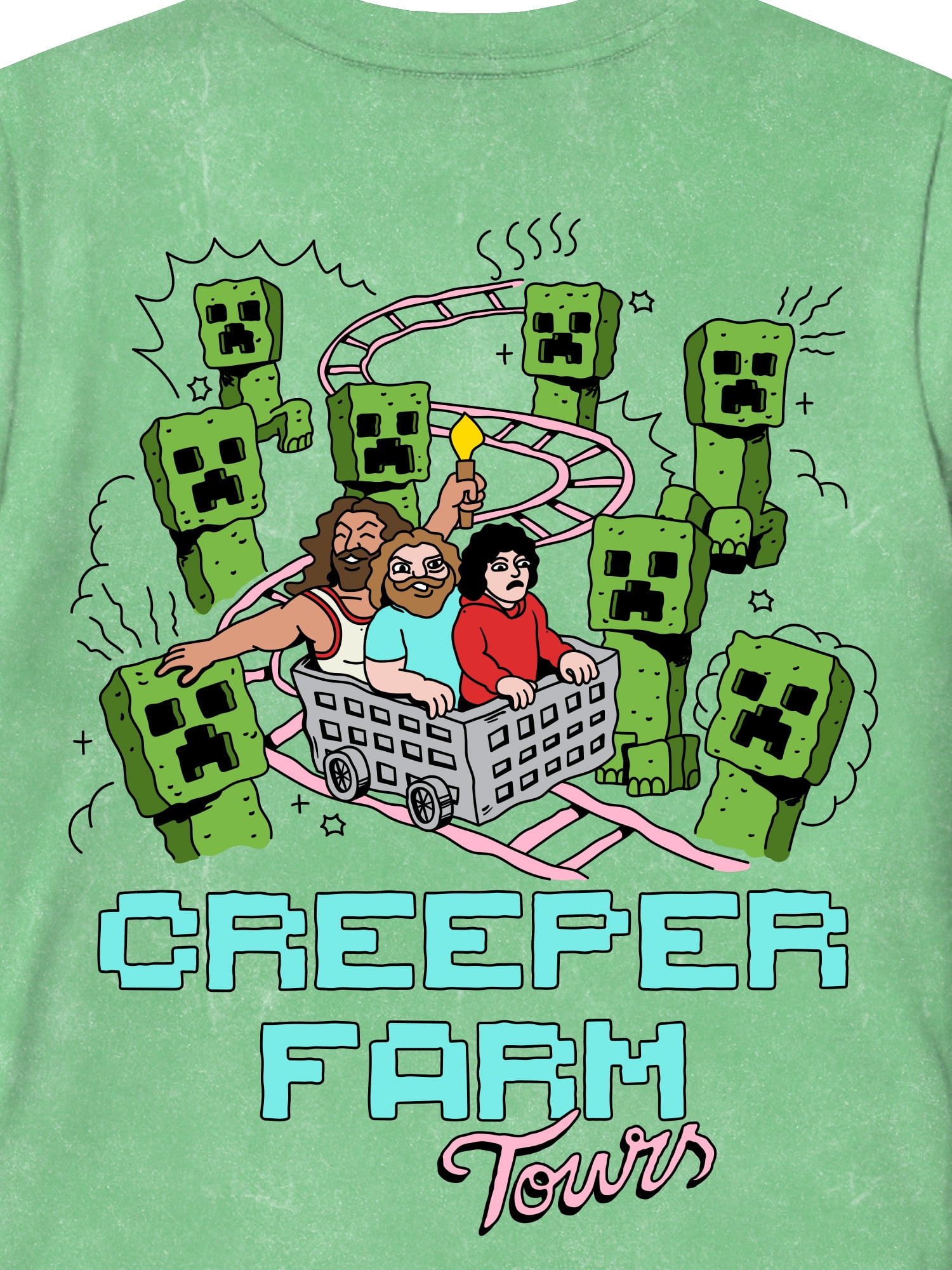 Minecraft Creeper, Graphic Short Sleeve T-Shirt, Boys, XS-XXL