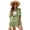 Musical Note Green, variant on FKEKYI Daisy Flower Honeycomb Print Women's 2 Piece Short Set Open Front Shirt Top & Shorts with Elastic Waist Beachwear Loungewear Set for Ladies Summer Outfits, M