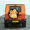 thumbnail image 6 of Naloa Sunflower Gnomes 2 PVC Leather Spare Tire Wheel Cover for Car Truck SUV Camper Trailer Universal Fit many size14 inch, 6 of 6