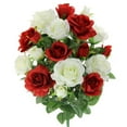 thumbnail image 1 of GPB6433-RD-CM 18 Stems Artificial Rose Buds Mixed Flower Bush, 1 of 1