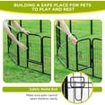 thumbnail image 2 of 12 Panel Dog Playpen 24 inch Height Portable Dog Pen for Dog Pet Puppy Heavy Duty Metal Exercise Barrier Dog Fence, 2 of 7