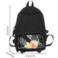 thumbnail image 3 of Mochila De Estudiante Mochila de estudiante para mujer, bonita mochila portátil para libros escolares, bolsa para adolescentes (negro) Ehuebsd Para Estrenar, 3 of 3