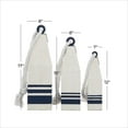 thumbnail image 4 of 17", 15", 12"H White Wood Handmade Buoy Sculpture with Rope Accents, by DecMode (3 Count), 4 of 11