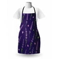 thumbnail image 3 of Dark Purple Apron, Lavender and Butterflies Patterns Springtime Floral and Blossoming, Unisex Kitchen Bib with Adjustable Neck for Cooking Gardening, Adult Size, Pale Pink Lime Green, by Ambesonne, 3 of 4