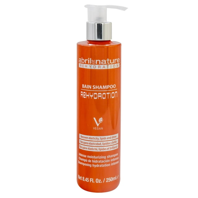 Abril Et Nature - Bain Shampoo Rehidratación - Champú Capilar con Queratina - 250 ml - Champú Hidratante para Cabello Seco - Devuelve la Fuerza a la Fibra Capilar - Anti-Frizz - Cuidado del Cabello