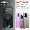 thumbnail image 2 of XIHAMA Magnetic Compatible with iPhone 16 Case, Upgraded [Full Camera Protection] [Compatible with MagSafe] Protective Translucent Matte Women Girl Phone Case Cover, 2 of 7
