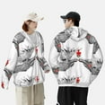thumbnail image 6 of Kll Funny Christmas Moose Kissing Under Mistletoe Print Men'S Women’s Upf 50+ Sun Protection Outdoor Hoodie Jacket Long Sleeve Fishing Hiking Performance Shirt- X-Large, 6 of 8