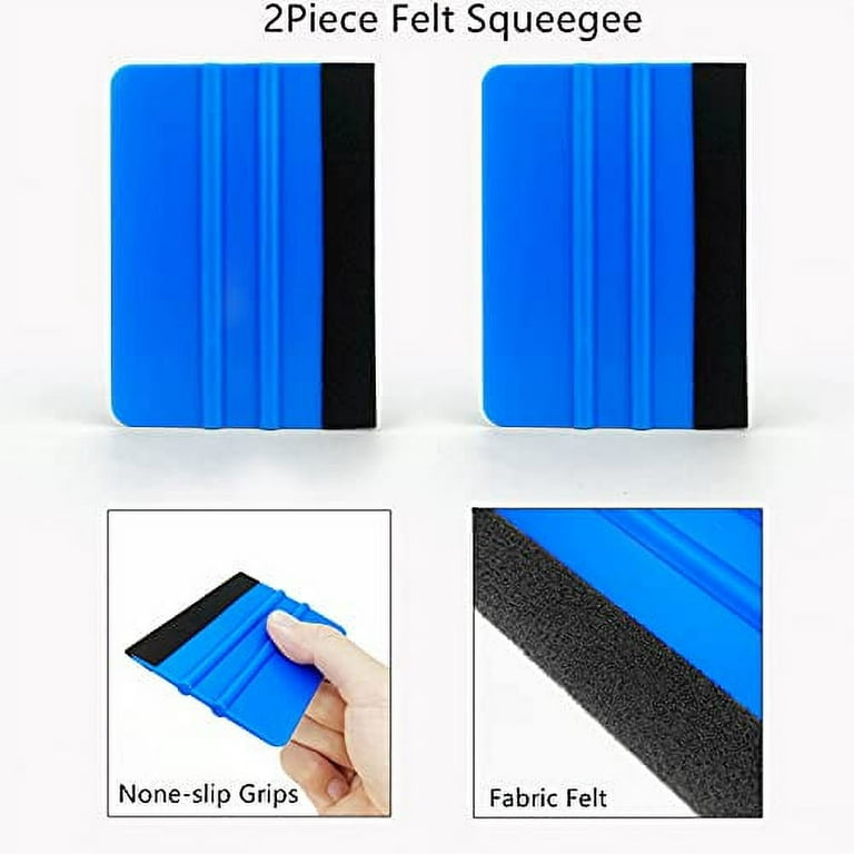 2Pc Slim Foot Squeegee for Vinyl Wrap Install Window Tint Tool