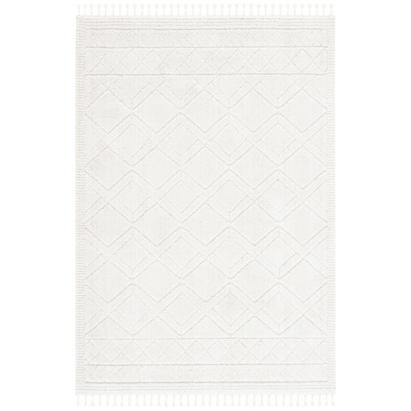 SAFAVIEH Marrakesh Corine Diamond Polyester Area Rug, Ivory/Beige, 8' x 10'