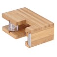 thumbnail image 4 of Desktop Tape Dispenser Bamboo Wood Tape Cutter Holder Adhesive Roll Base Stationery Tool, 4 of 8
