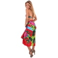 thumbnail image 3 of HAPPY BAY Women's Summer Beachwear Sarong Bikini Wraps Swim Cover up Skirt Wrap Bathing suit Swimwear Swimsuit Beach Coverups for Women One Size Floral, Red, 3 of 4