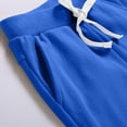 thumbnail image 6 of Boys Cotton Shorts Basketball Casual Sweatshorts with Pockets Drawstring Waist Straight Leg Comfy Shorts, Blue 7-8 Years, 6 of 7