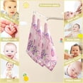 thumbnail image 3 of Dreamtimes 3 PCS Flowers Dragonfly Cute Baby Muslin Washcloths, Face Towel Burp Cloths Ultra Soft Absorbent Cotton Bath Wipes Towels for Newborn Boys Girls, 3 of 7