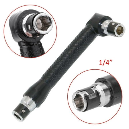 

L-Shaped Double Head 1/4 Socket Wrench Spanner Screwdriver Home DIY Hand Tool