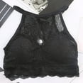 thumbnail image 2 of Solid Color Lace Bra Camisole Women's Integrated Daily Wear Comfort Stretch Adjustable Lingerie All Season Fashion #Black,Free Size, 2 of 4