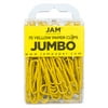 JAM Paper Jumbo Paper Clips, Yellow, 75/Pack, Large