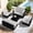 White, variant on HOYOA 7-Piece Patio Furniture Set, Outdoor Patio Sectional Furniture All-Weather Rattan Wicker Patio Conversation Set Outdoor Furniture for Backyard Balcony,Blue
