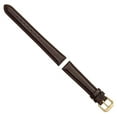thumbnail image 2 of DeBeer 16mm Dark Brown Smooth Leather with Gold-tone Buckle 7.5 inch Watch Band, 2 of 5