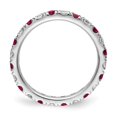 thumbnail image 2 of 14k White Gold 7/8 carat Lab Grown Diamond VS/SI+ G+ and Lab Created Ruby Size 8.5 Eternity Band, 2 of 6