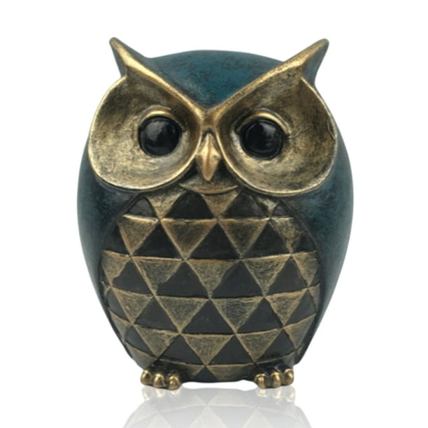Dormitorio Estatua animal Mini Resina Escultura Estatuilla Nightstand Decoración de vacaciones Decoración de vacaciones Regalo de cumpleaños Suministros de casa Azul Sweethay HA011197-01B