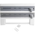 thumbnail image 3 of KAIYANG Portarrollos de cocina autoadhesivo ABS para papel de aluminio y papel de cocina (gris) blanco, 3 of 5
