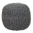 thumbnail image 5 of Empowerseas, Inc. AANNY Designs Winston Wool Round Pouf Ottoman Beige, 5 of 5