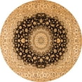 thumbnail image 1 of Ahgly Company Indoor Round Medallion Orange Traditional Area Rugs, 6' Round, 1 of 1