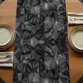 thumbnail image 5 of Table Runners 48 Inches Long Dress Scarves, Black Geometric Farmhouse Kitchen/Dining Table Runner, Short Coffee Tablerunners, Contemporary Minimalism Abstract Pattern 13x48 Inch, 5 of 9