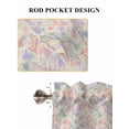 thumbnail image 6 of Spring Flowers 2 Panel Kitchen Curtains for Small Windows, Abstract Pink Blue Floral Vintage Plants Bathroom Tier Curtain, Short Window Treatment for Bedroom/Living Room 55"x36", 6 of 6