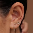 thumbnail image 3 of Anygolds 14K Real Solid Gold Flower CZ Stud Earrings - Cartilage, Helix, Tragus, 3 of 5