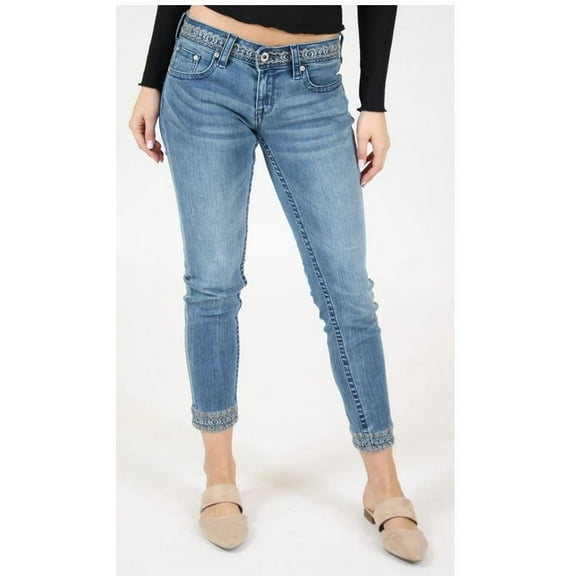 Grace in LA Jeans Women's Embroidery Skinny Stretch Jeans (24)