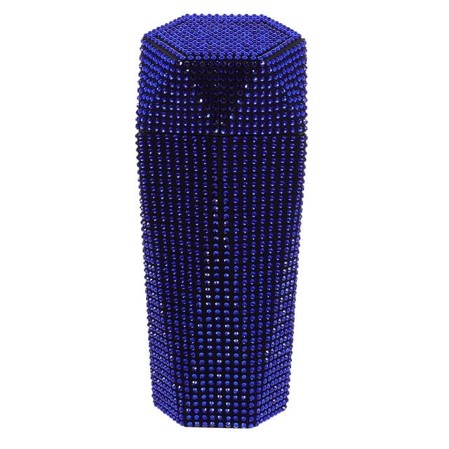 Cubo de basura para coche, portavasos, contenedor de almacenamiento con diamantes de imitación, cubo de basura para coche