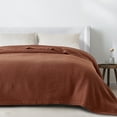 thumbnail image 6 of Great Bay Home All-Season Waffle Cotton Bed Blanket 90x66 (Twin, Cacao Brown), 6 of 6
