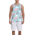 thumbnail image 4 of Easygdp Cute Panda Flying in the Sky Men's Mesh Basketball Jersey Quick Drying Sleeveless Shirts Fitted Muscle Tank Tops Sport Round Neck T-Shirt - Medium, 4 of 9