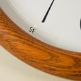 thumbnail image 3 of Seiko 13" Round Brown Oak Quiet Sweep Wall Clock, Analog, Quartz QXA129BLH, 3 of 6