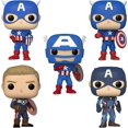 thumbnail image 2 of Funko Pop! Marvel: Año del Escudo- Capitán América a través de los años, 5 pack Funko Almighty Push, 2 of 3