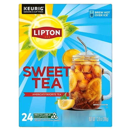 Lipton Iced Tea K-Cups, Southern Sweet Black Tea, 24 K-Cup Pods