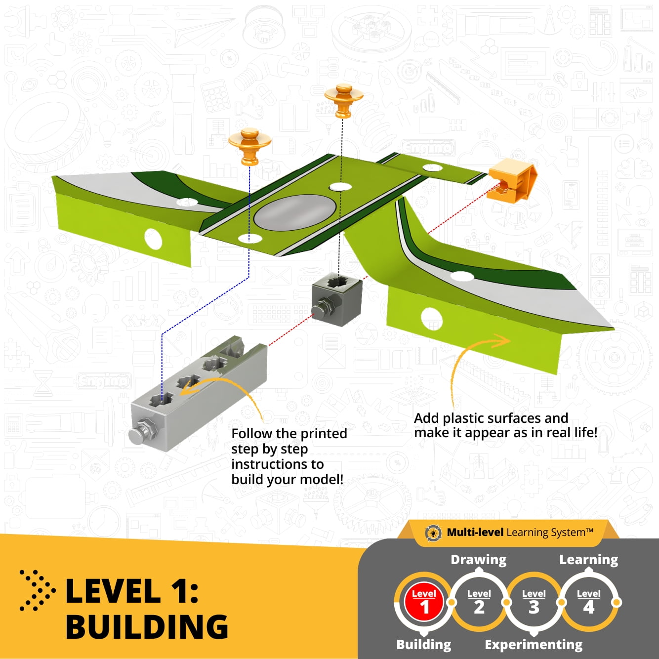 ENGINO Academy of Steam Toys,Solar Plane: Harnessing Solar Energy - STEM Building Toy and Learning Activities and Experiments (2 Model Options)