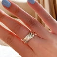 SS DESIGNS- Triple Interlocked Fine Silver Ring – 925 Three Rolling ...