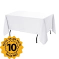 thumbnail image 2 of Mantel Dailyset de 10 unidades, poliéster blanco, 152 x 305 cm, 2 of 9