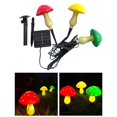 thumbnail image 4 of luces de poste con energía Solar, lámpara de seta, paisaje impermeable, cadena de plástico decorativa para jardín, , cama de flores, 3 cabezas Macarena Luces de camino, 4 of 7