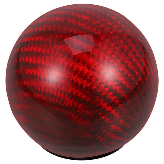 Carbon Fiber Gear Shifter Grip Handle Pattern Shift Knob Red