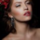 thumbnail image 3 of Unique abstract face Art earrings dangle statement long earrings for women girl tassel chandelier handwork earrings jewelry fashion silver -, 3 of 4