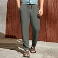 thumbnail image 2 of WEAIXIMIUNG Mens Plaid Pj Pants Men's Casual and Linen Drawstring Pants, 2 of 8